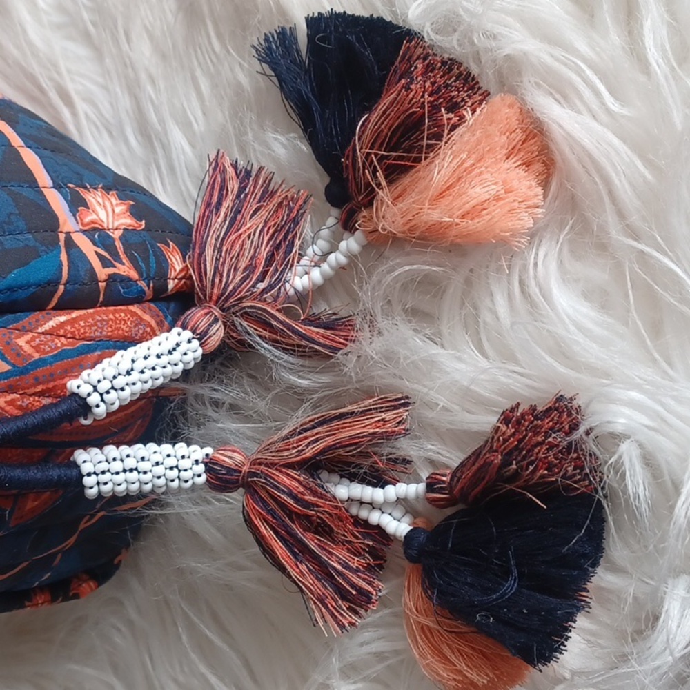 Ulla Johnson  floral cosmetic bag  with tassels - Picture 3 of 14